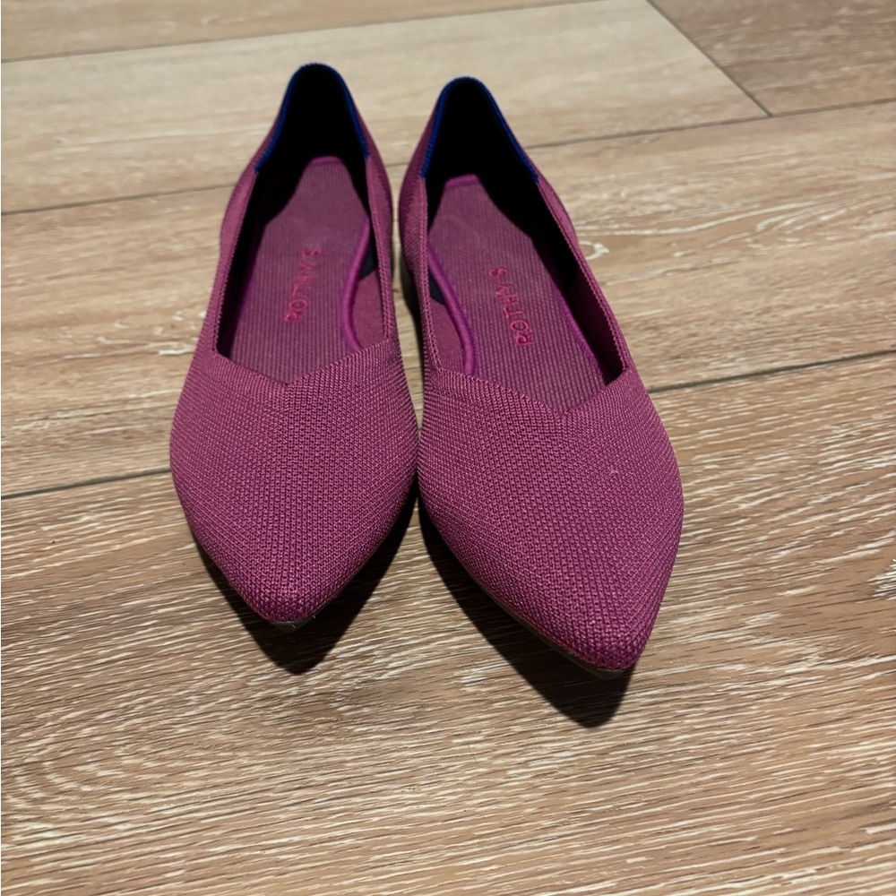 Rothy's The Point Purple Flats Ballet Slip On Size